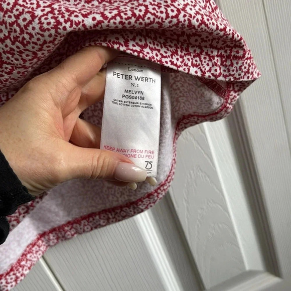 Peter Werth | Red & White Flower Tee | size S/M - Picture 4 of 5